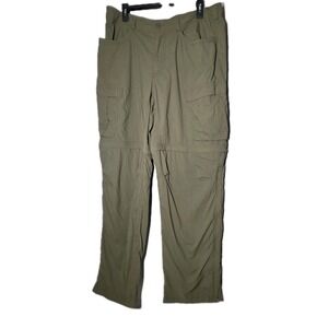REI Co Op Pants Mens 40x32 Green Convertible Cargo Elastic Waist Outdoor Zip Leg